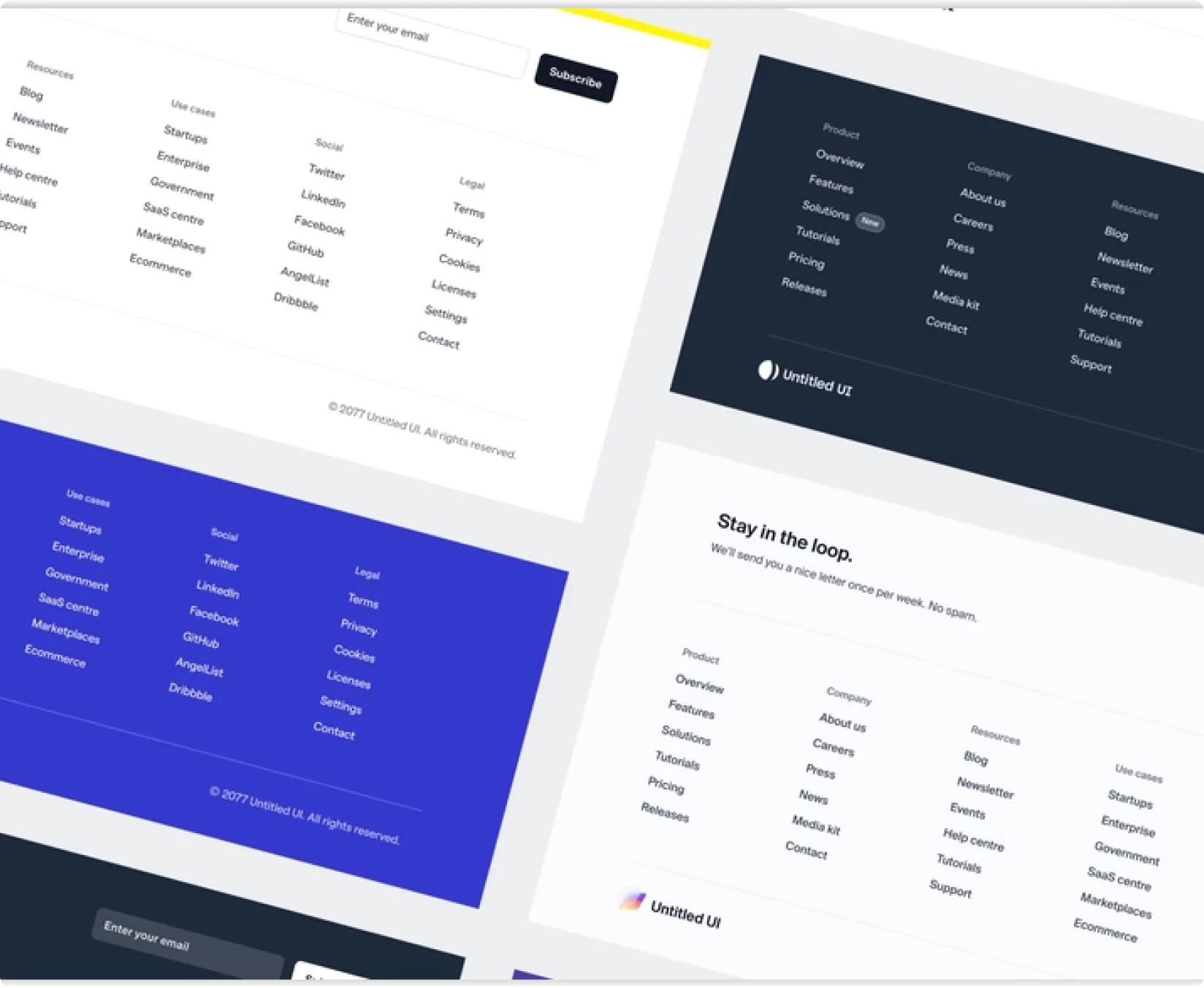 Custom clean footer