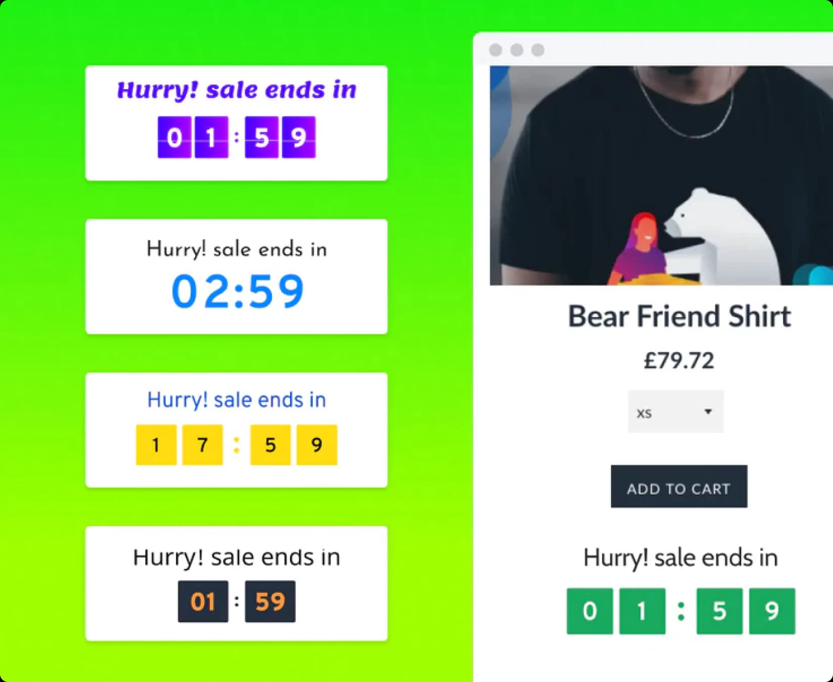 Urgency sales ticker