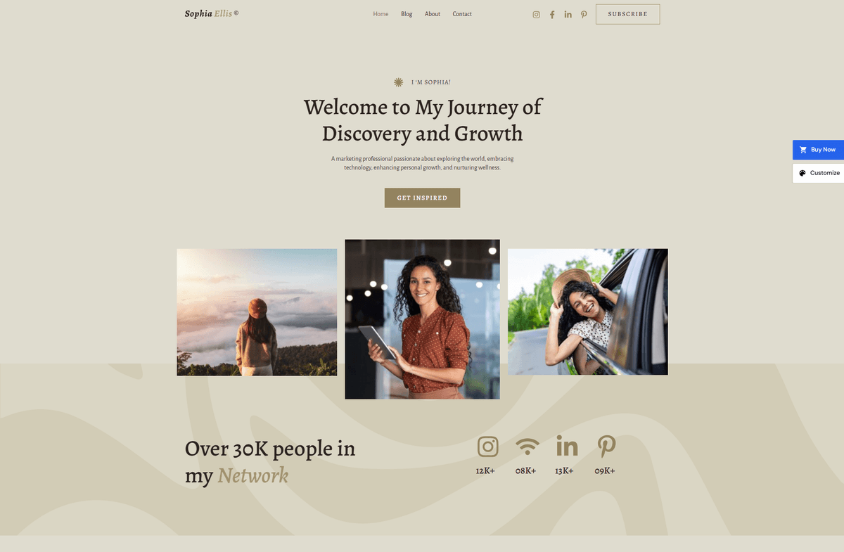 Website mockup